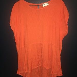Orange Ava and Viv High Low Hem Top